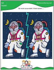 okul öncesi İki Resim Arasındaki Farkı Bul